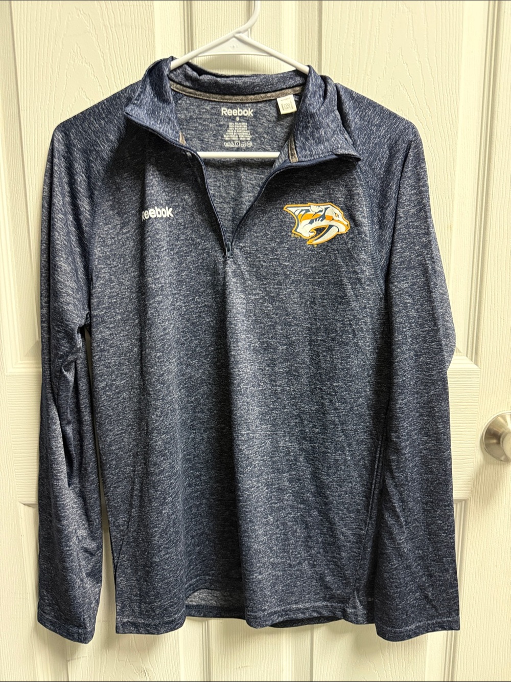 vintage Reebok Nashville Predators 1/4 Zip Pullover